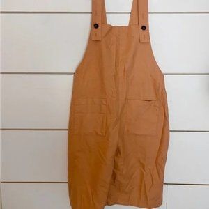 Open Edit Child Overalls Tan Two Pockets Size- 3years NWT